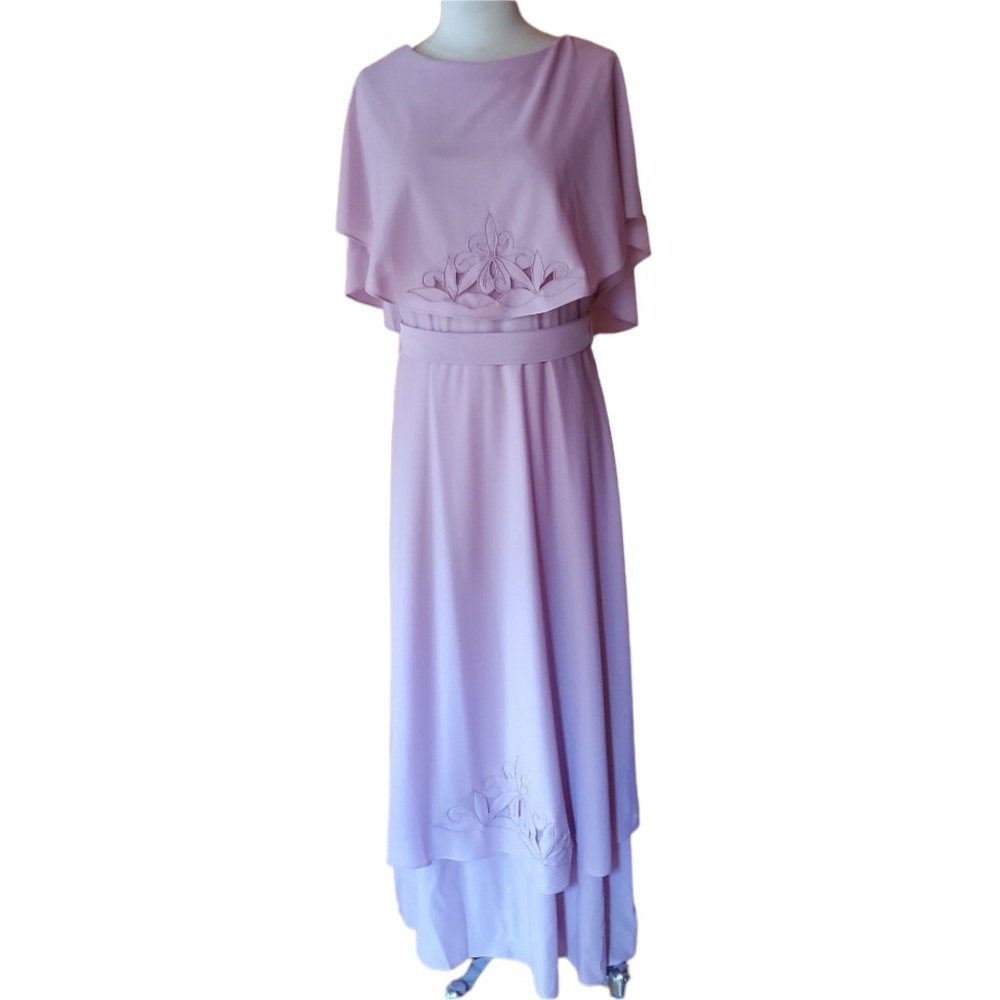 Vintage Pink, Poly Blend Maxi Gown